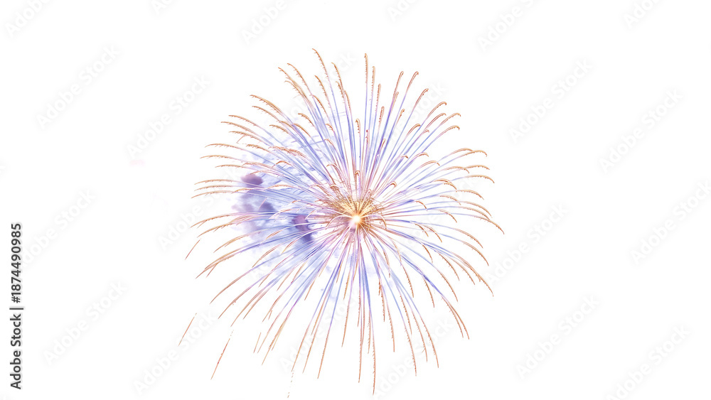 Obraz premium Vibrant Fireworks Explode in Night Sky with Whisk 26d3df5e94af749b92440e3277e91facdr Sparks