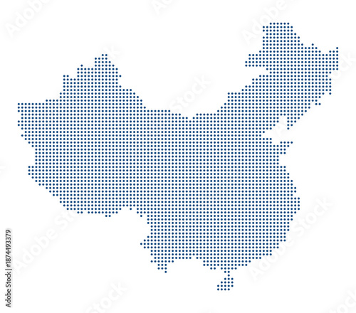 China Professional Dotted Map for Corporate Trade and Economic Analysis. China dotted map.