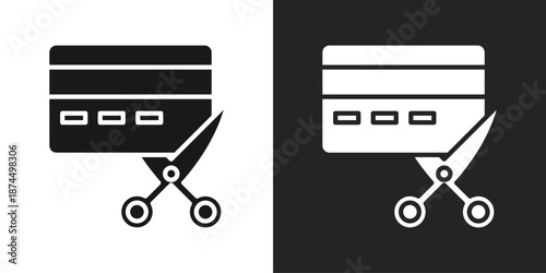Bankruptcy Icon In Black And White Glyph Style