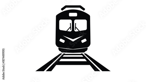 Train isolated on white background