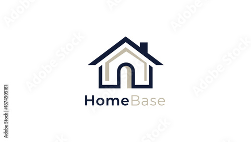 HomeBase Logo Design House Icon.