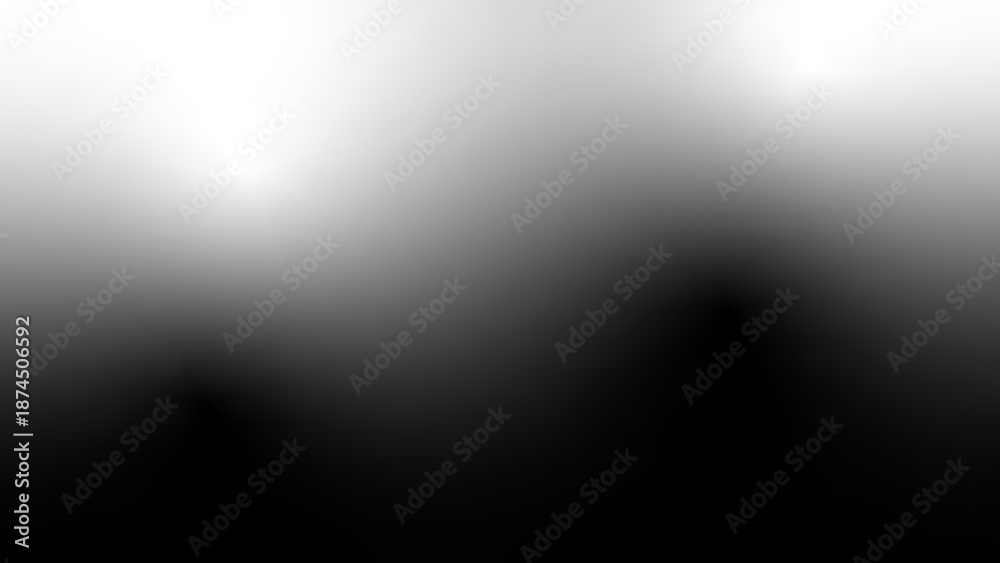Obraz premium Black and white charcoal monochrome overlay abstract background. Gradient blend mesh texture with blur soft glowing light smooth fade transition. Vector illustration.