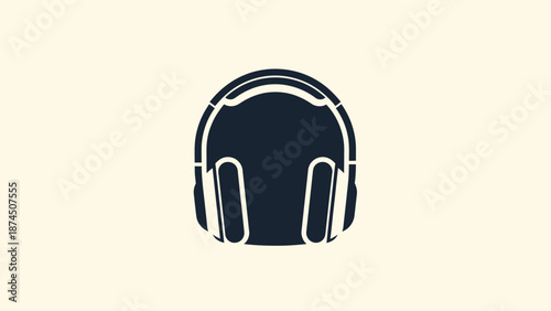 Headphones Icon Simple Design Element.