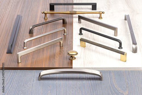 Diverse collection of cabinet handles showcasing elegant designs for home improvement projects