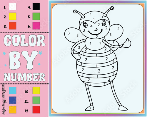 bees color by number