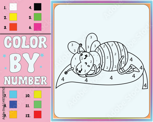 bees color by number