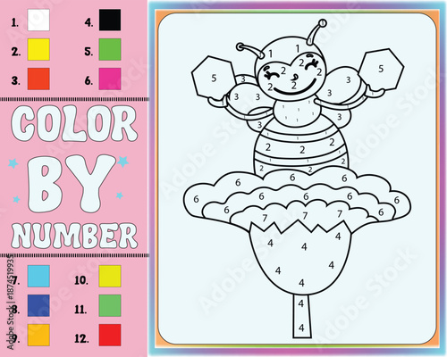 bees color by number