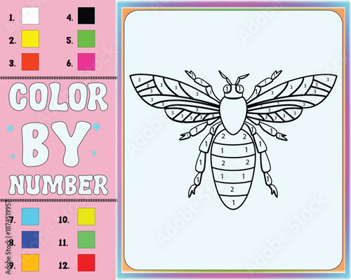 bees color by number