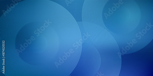 Abstract white background with blue dot circle rings. blue circle lines pattern. Futuristic technology concept. Suit for cover, poster, banner, brochure, header, website