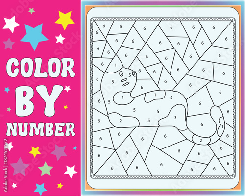 Color By Number For Kids Ages 4-8: Coloring Book For Toddlers Preschool & Kindergarten 4-8 Ages