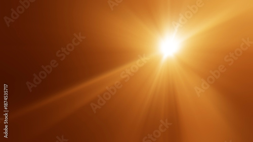 shiny sun rays burst, sunbeams, sunrays, sunshine sunburst design. Yellow warm light effect, sunny beams, yellow orange red golden sunshine isolated on black background. star dust sun light shine