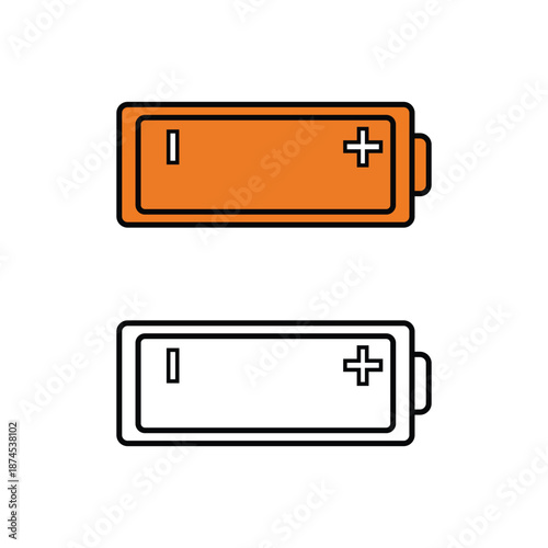 Battery isolated on white background