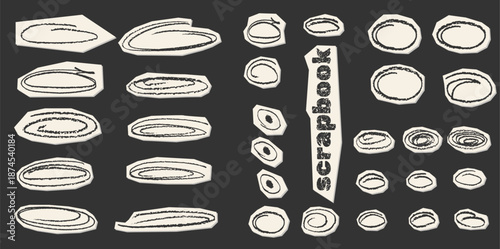 Hand-drawn crayon circles and doodles create a playful scrapbook collage. Colorful pencil strokes, hearts, and round shapes form a charming textured border with crayon sketches.