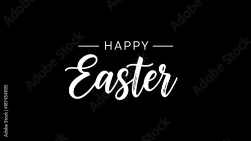 Easter greeting card with happy easter text