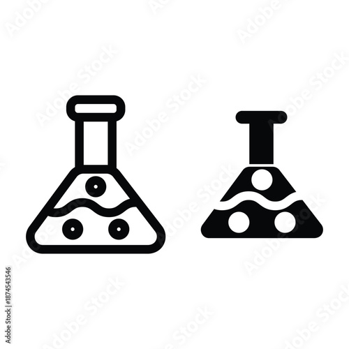 Flask isolated on white background