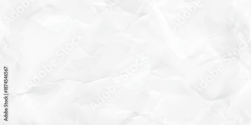 Abstract crumpled white paper texture background. Paper texture Crumpled White. Top view.