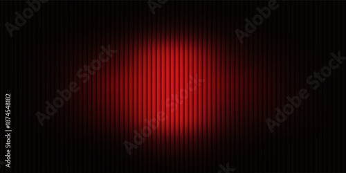 Red curtain cornice decor domestic fabric interior drapery textile lambrequin, vector illustration curtaine