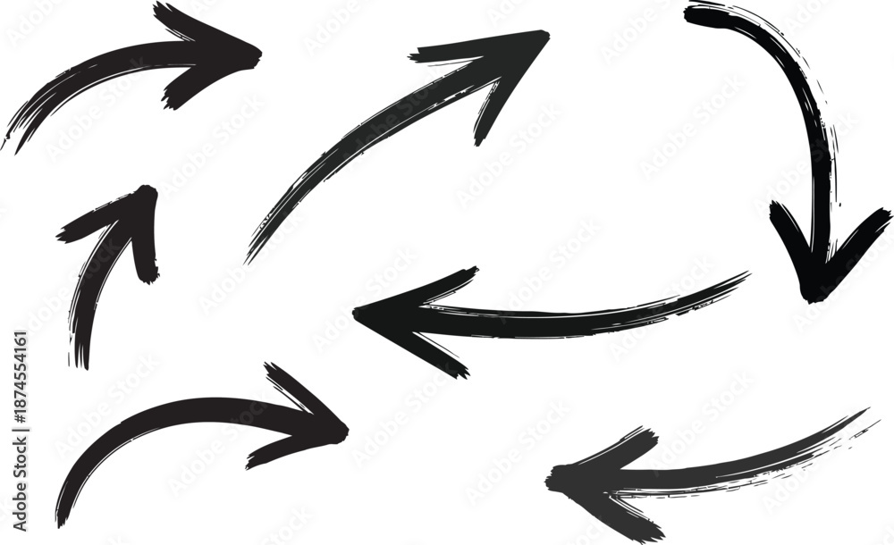 Obraz premium Circular arrows in a cyclical pattern isolated on transparent background