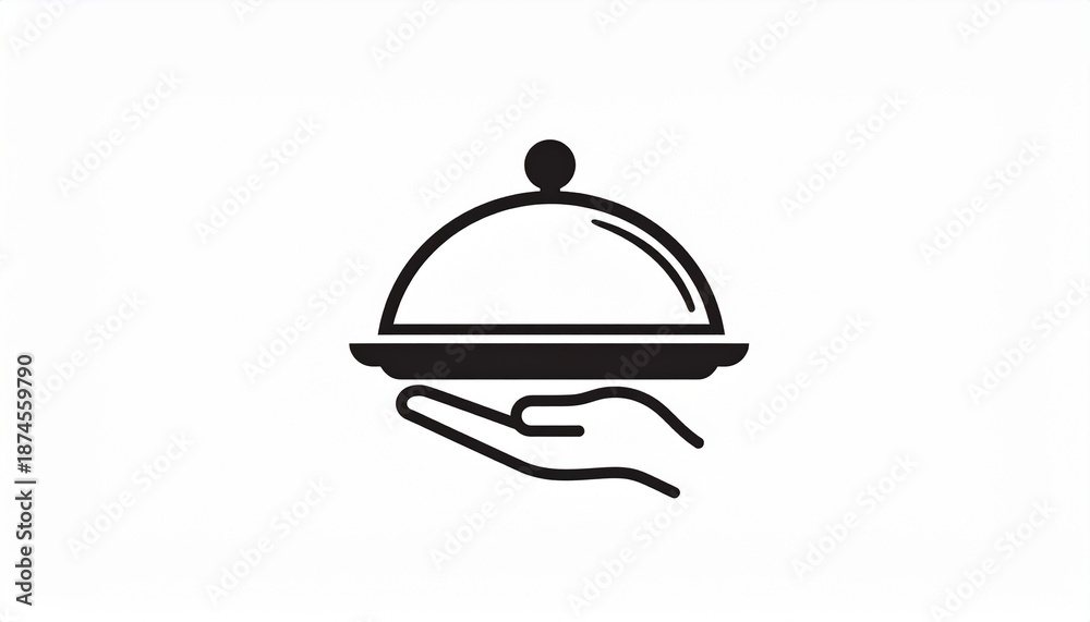 Fototapeta premium Minimalist bell icon isolated on white background vector illustration