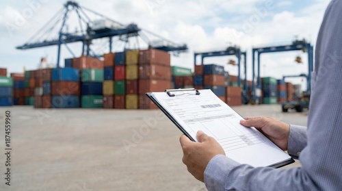 Inspection, Cargo Containers, Shipping Port, Photo, Daytime, Close-up, Logistics Management