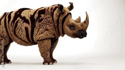 Wooly rhinoceros moving a little