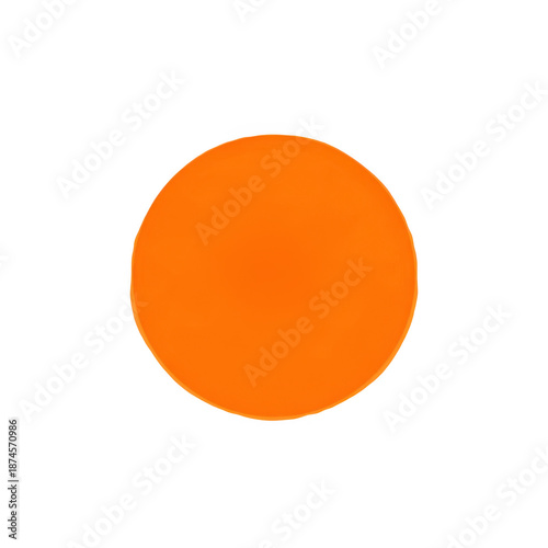 Orange circle isolated on transparent background