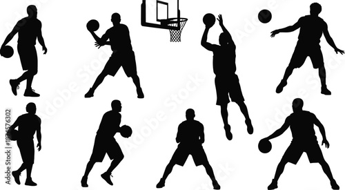 Black and white silhouettes of various cosmetic products and makeup tools