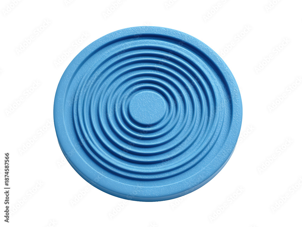 Obraz premium Blue Circular Textured Object