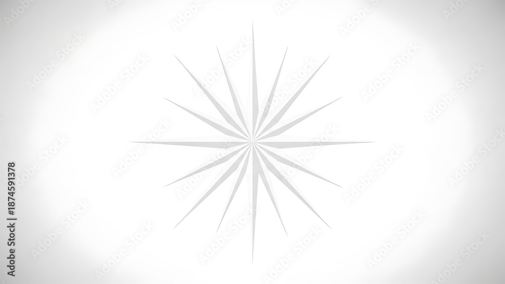 Obraz premium Abstract white starburst shape with sharp points set against a soft, gradient background