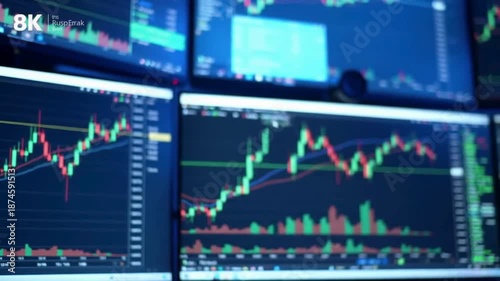 Abstract Financial Graphs Background for Business Analytics