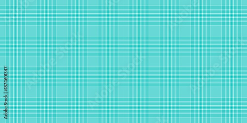 Harmony texture fabric check, fibrous seamless textile background. Famous vector tartan pattern plaid in teal and cyan colors.