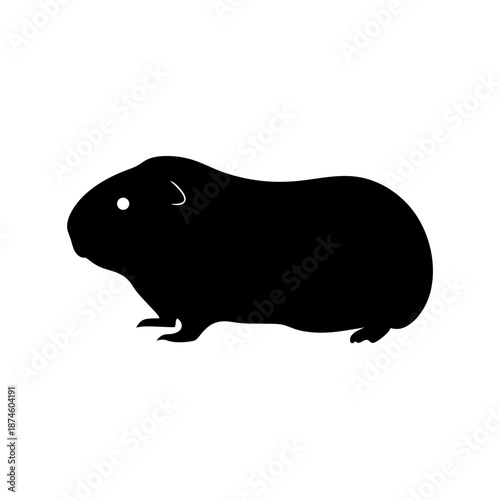 Silhouette of a guinea pig