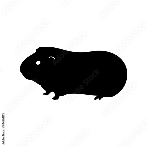 Silhouette of a guinea pig
