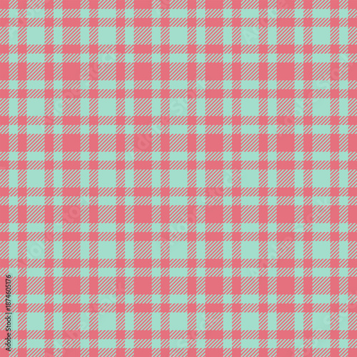 Goose foot check vector tartan, worldwide seamless plaid textile. Nyc texture fabric background pattern in red and light colors.