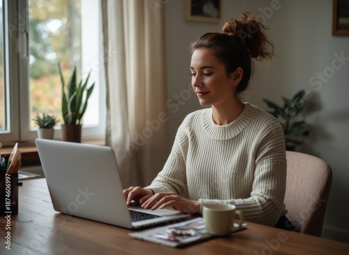 Cozy Home Workspace with Natural Light