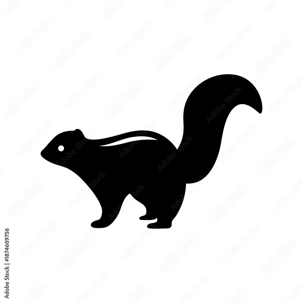 Fototapeta premium Silhouette of a skunk
