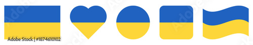 Ukraine flag set