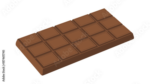 Delicious milk chocolate bar ready to be enjoyed as a sweet treat
