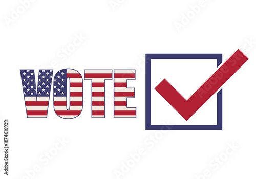 USA Election Day 2026 Poster Design. Vote 2026. Election 2026 Midterm America USA Voting