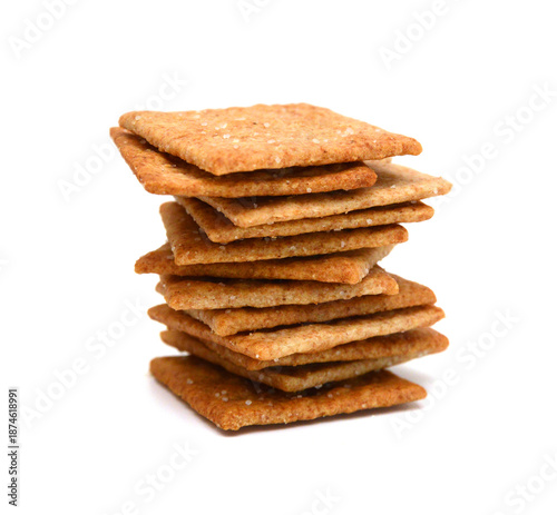 Cracker isolated on white background