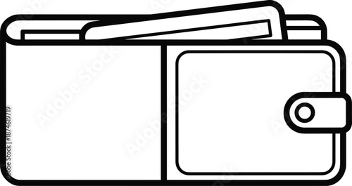 Wallet Card Payment Line Icon