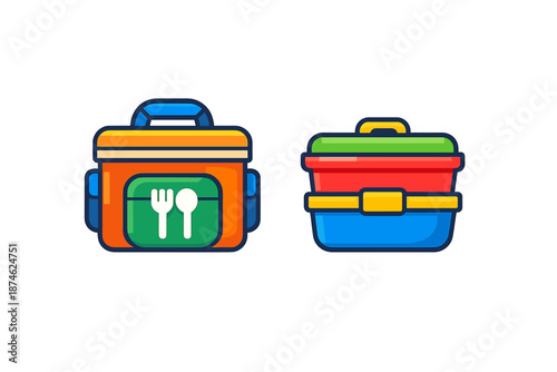 Lunchbox and lunch container icons
