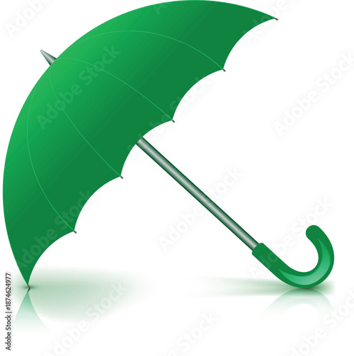 Black and White Simple flat umbrella icon, Nice umbrella isolated on white background.