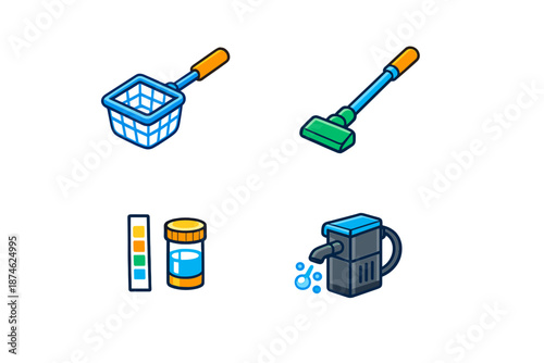 Aquarium Maintenance Icons