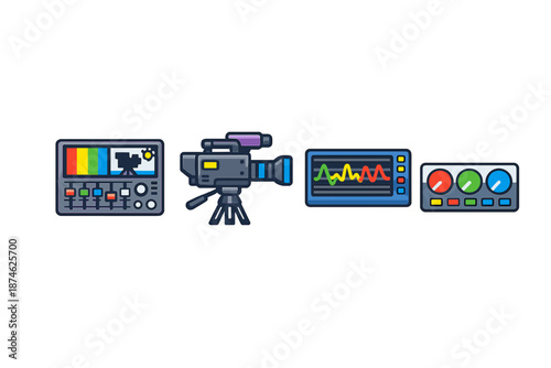Video Production Equipment Icons