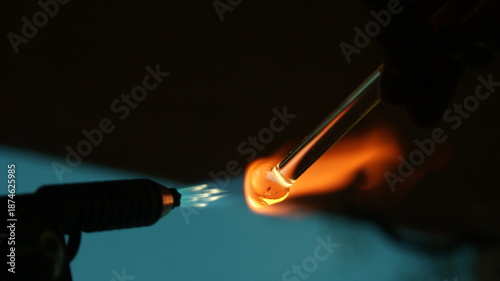 Macro Glass Blowing shot with Didymium lenses