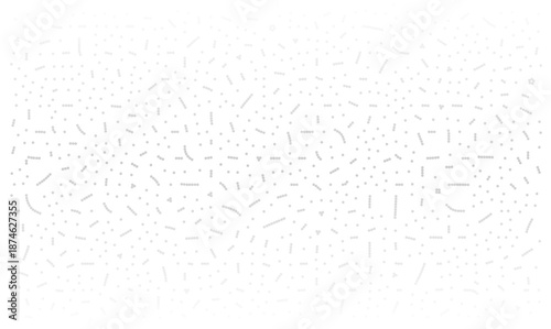 Abstract white vector texture with scattered gray dots resembling atoms or nanotechnology particles. Subtle scientific pattern for medical or tech design with biotechnology data points visualization.