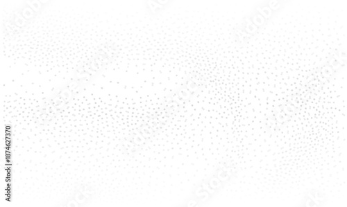 Abstract vector texture with scattered grey dots and stipple noise effect on white. Subtle grain overlay pattern for graphic design. Chaotic particle dust illustration.