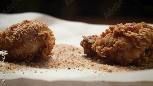 Crispy Fried Chicken Platter Cinematic 4K Footage for Restaurant and Delivery App Ads
