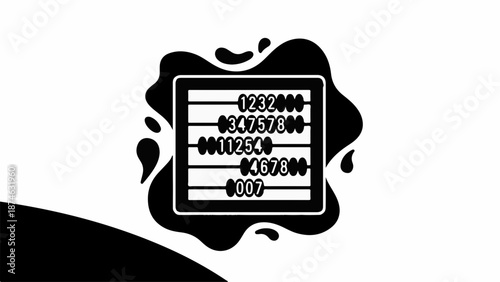 Vintage abacus symbolizing calculation and learning with a splash of creativity